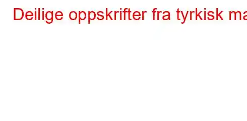 Deilige oppskrifter fra tyrkisk mat