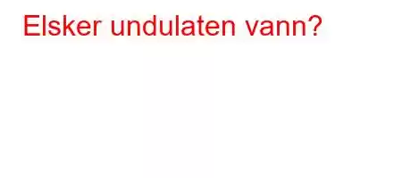 Elsker undulaten vann?