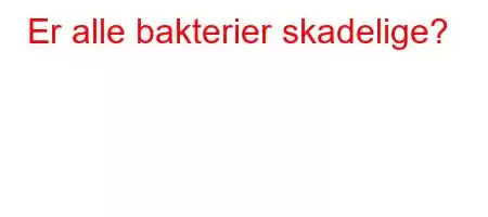 Er alle bakterier skadelige?