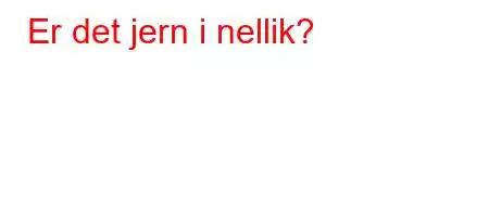 Er det jern i nellik