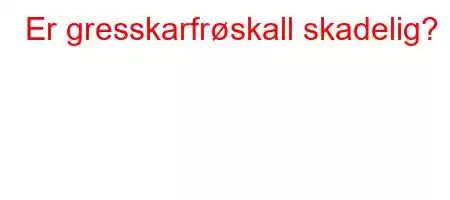 Er gresskarfrøskall skadelig