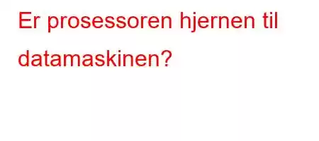 Er prosessoren hjernen til datamaskinen?