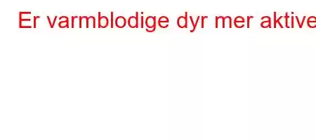 Er varmblodige dyr mer aktive