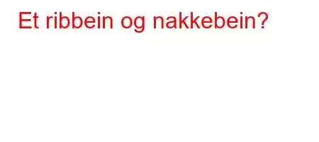 Et ribbein og nakkebein