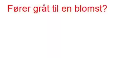 Fører gråt til en blomst