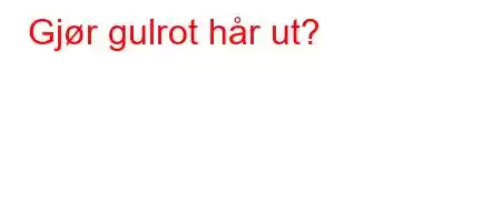 Gjør gulrot hår ut