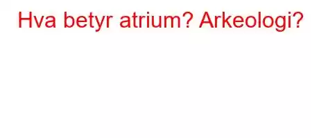 Hva betyr atrium? Arkeologi?