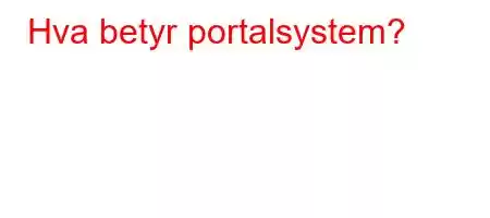 Hva betyr portalsystem?