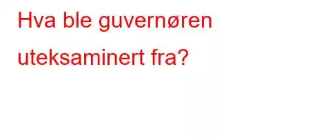 Hva ble guvernøren uteksaminert fra?