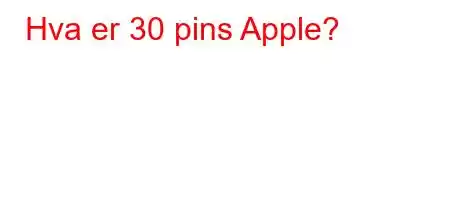 Hva er 30 pins Apple