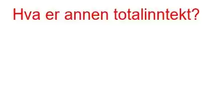 Hva er annen totalinntekt?