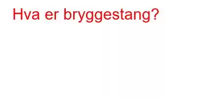 Hva er bryggestang?