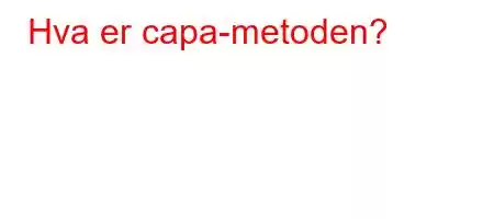 Hva er capa-metoden?