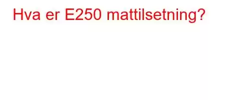 Hva er E250 mattilsetning?