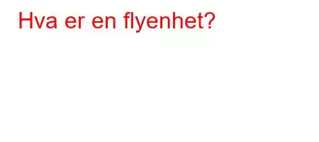 Hva er en flyenhet?