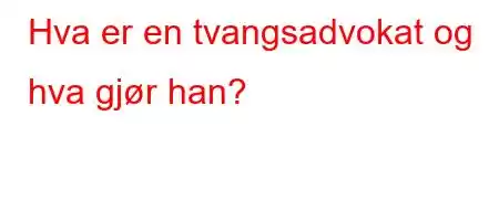 Hva er en tvangsadvokat og hva gjør han?