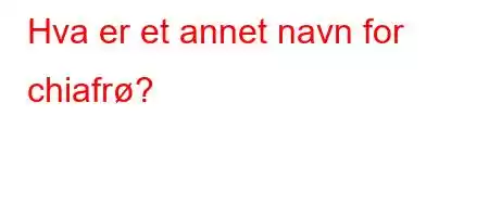 Hva er et annet navn for chiafrø?