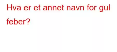 Hva er et annet navn for gul feber?