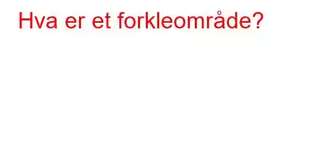 Hva er et forkleområde