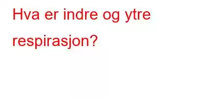 Hva er indre og ytre respirasjon