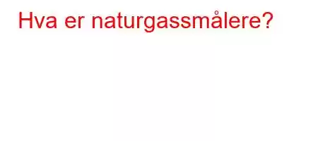 Hva er naturgassmålere