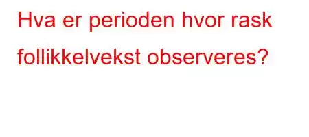 Hva er perioden hvor rask follikkelvekst observeres?