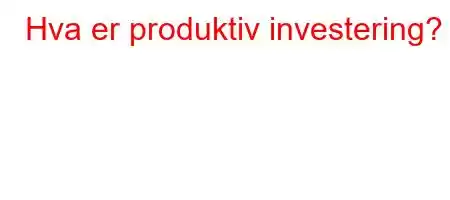 Hva er produktiv investering?