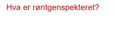 Hva er røntgenspekteret?