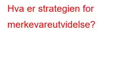 Hva er strategien for merkevareutvidelse?