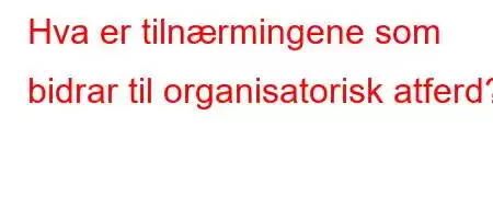 Hva er tilnærmingene som bidrar til organisatorisk atferd?