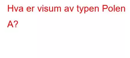 Hva er visum av typen Polen A