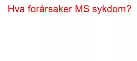 Hva forårsaker MS sykdom?