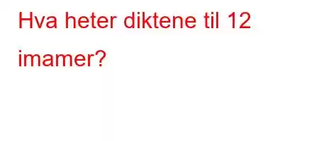 Hva heter diktene til 12 imamer?