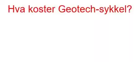 Hva koster Geotech-sykkel?