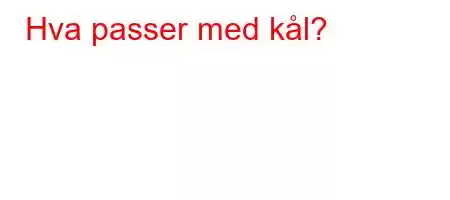 Hva passer med kål?