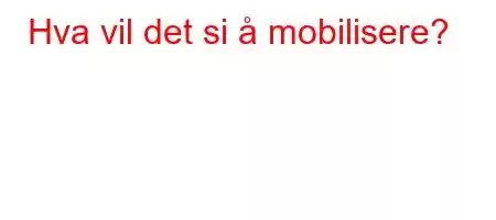 Hva vil det si å mobilisere?