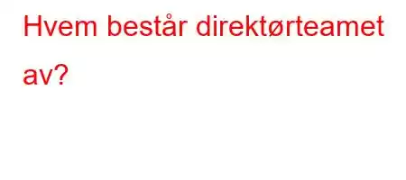 Hvem består direktørteamet av?