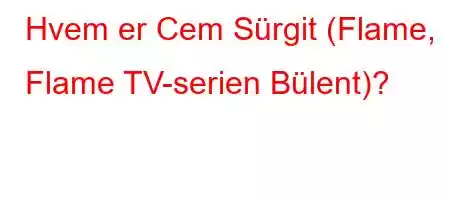 Hvem er Cem Sürgit (Flame, Flame TV-serien Bülent)?