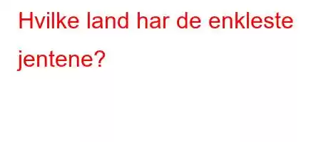 Hvilke land har de enkleste jentene