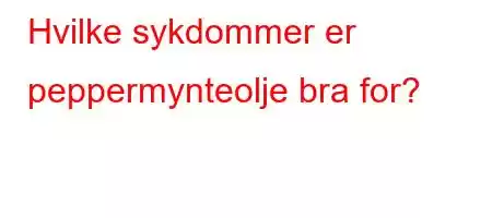 Hvilke sykdommer er peppermynteolje bra for?