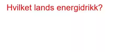 Hvilket lands energidrikk?