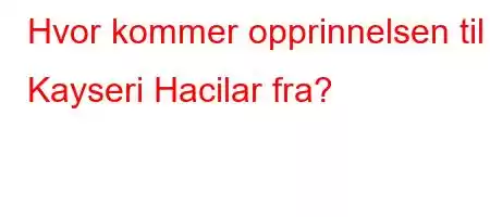 Hvor kommer opprinnelsen til Kayseri Hacilar fra?