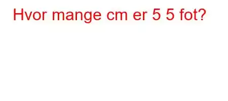 Hvor mange cm er 5 5 fot?