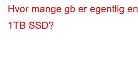 Hvor mange gb er egentlig en 1TB SSD?