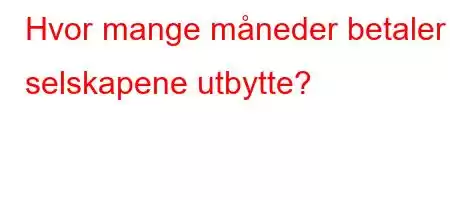 Hvor mange måneder betaler selskapene utbytte?