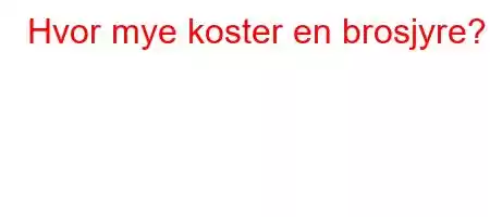 Hvor mye koster en brosjyre?