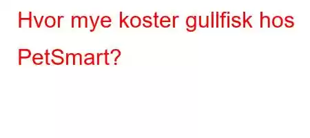 Hvor mye koster gullfisk hos PetSmart?