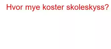 Hvor mye koster skoleskyss