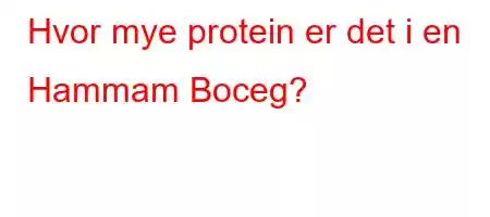 Hvor mye protein er det i en Hammam Boceg