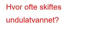 Hvor ofte skiftes undulatvannet?